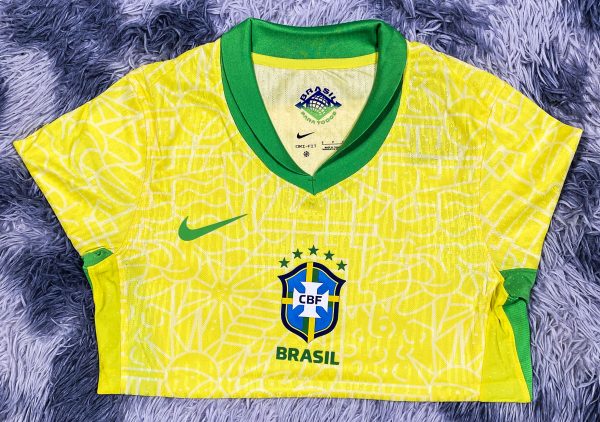 Bộ áo bóng đá đội tuyển brazil sân nhà Player Bodyfix 2024-2025 hàng Thailand chuẩn thi đấu 100%