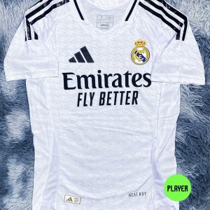 Bộ áo bóng đá Real Madrid sân nhà Supper Bodyfix 2024/25 hàng Thailand chuẩn thi đấu 100%