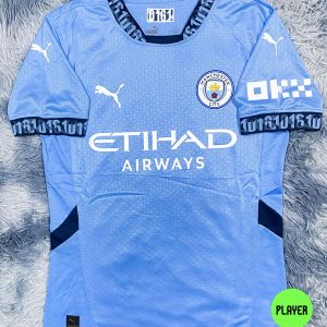 Bộ áo bóng đá Mancity xanh sân nhà Supper Bodyfix 2024/25 hàng Thailand chuẩn thi đấu 100%