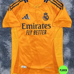 Bộ áo bóng đá Real Madrid sân khách Supper Bodyfix 2024/25 hàng Thailand chuẩn thi đấu 100%