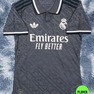 Bộ áo bóng đá Real Madrid áo đấu thứ 3 Bodyfix 2024/25 hàng Thailand chuẩn thi đấu 100%